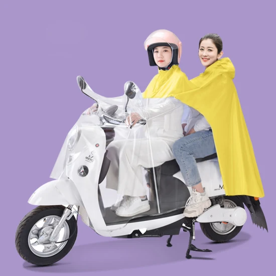 Outdoor personalizzabile PU/PVC/Oxford Uomo Donna Doppia persona Scooter Poncho antipioggia Mantello Giacca impermeabile Abbigliamento antipioggia per motociclisti di bici elettriche