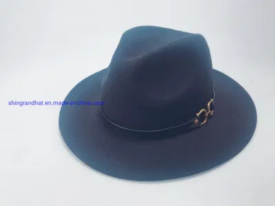 Cappello Rws in feltro di lana con fascia in pelle e finiture in metallo