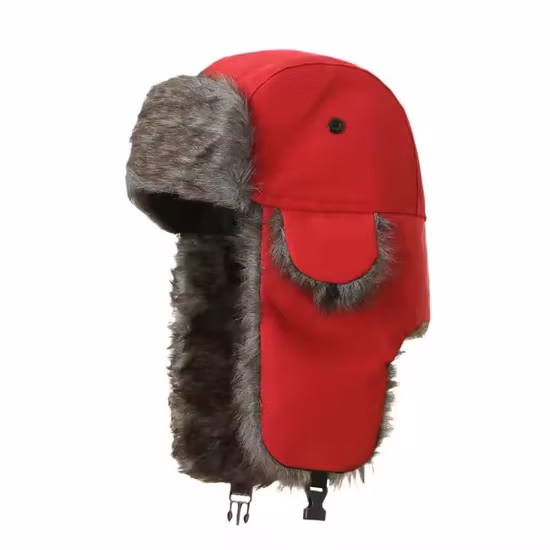 Berretto in lana nera IVY da uomo in pelliccia da caccia Trapper papà cappelli sportivi paraorecchie unisex ML XL